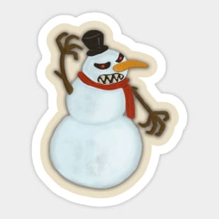 Evil Snowman Sticker